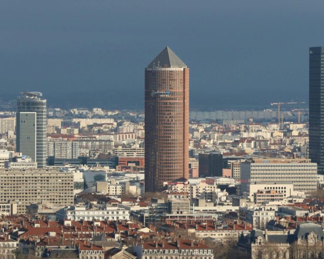 Vue sur le quartier de la Part-Dieu à Lyon